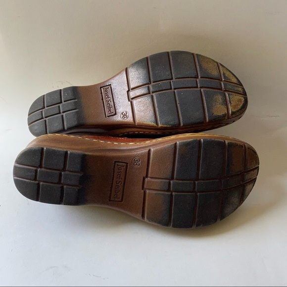 Josef Seibel Sandales Womens Size 38‎ (7-7.5) Slip On Clogs Open Toe Brown - Picture 4 of 8